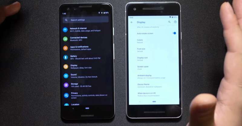 Finders spot Dark Mode in Android Q leak