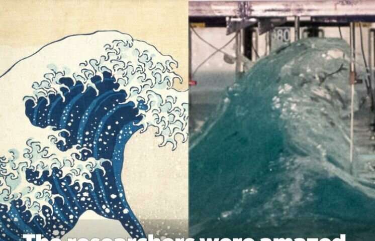 Famous freak wave recreated in laboratory mirrors Hokusai’s ‘Great Wave’