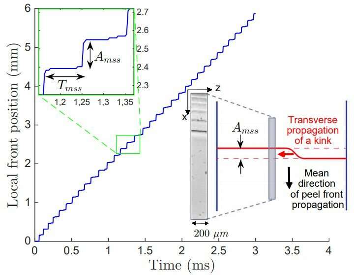 A qualitative model to describe microscopic 'jumps' by adhesive tape unwinding from a roll