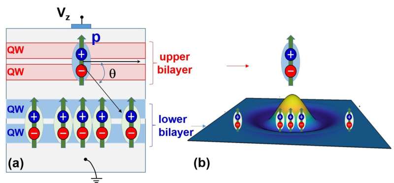 A dance of two: tailoring interactions between remote fluids of excitons