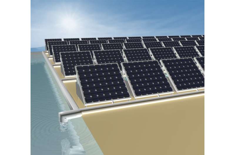 Capturing heat wasted in solar panels for use in distilling clean drinking water