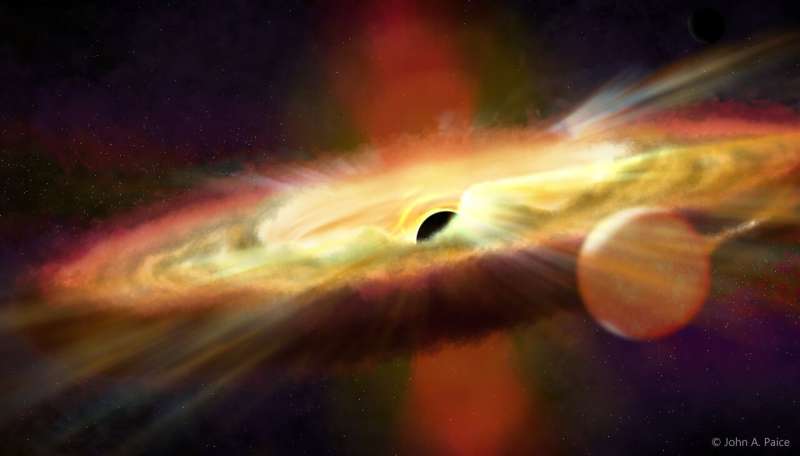 Repeating outflows of hot wind found close to black hole
