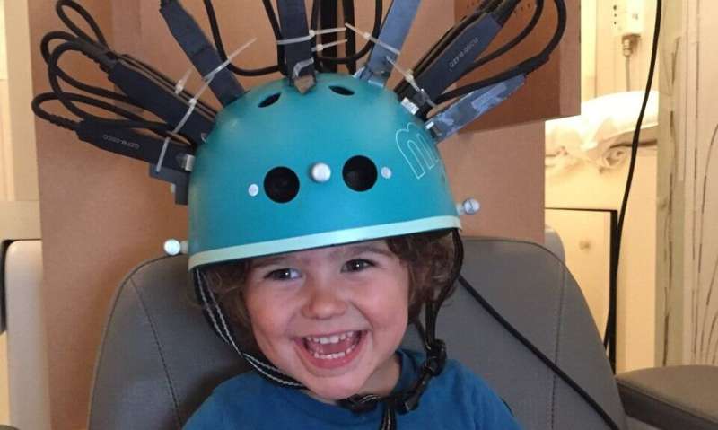 New 'bike helmet' style brain scanner used with children for first time