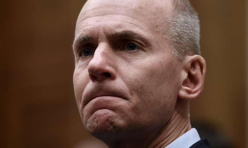 Boeing CEO Dennis Muilenburg at an October 2019 congressional hearing