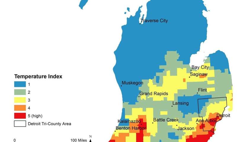 Maps highlight Michigan cities, groups that will bear brunt of climate change effects