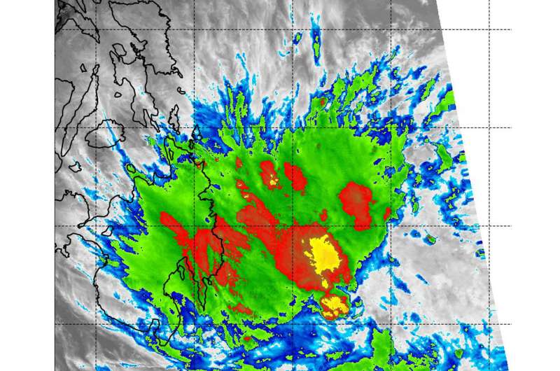 NASA-NOAA Satellite catches last burst of energy in Tropical Depression 03W