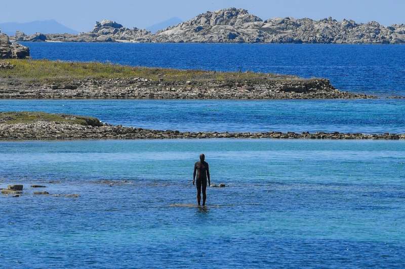 '6 Times Left' Antony Gormley: his works have been scattered around the small island