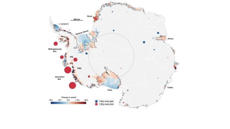 First evidence that Antarctica's thinning ice shelves are causing more ice to move from the land into the sea