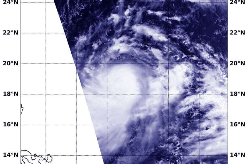 NASA satellite finds strong storms circling Lekima's center