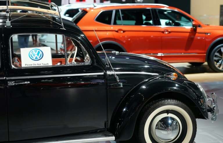 A 1964 VW Beetle is on display at the North American International Auto Show in Detroit, is a remnant of a simpler time for auto