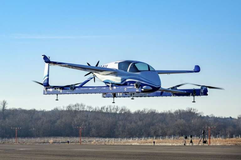 A Boeing photo shows a prototype &quot;flying car&quot;—part of a project aimed at &quot;on-demand autonomous air transportation