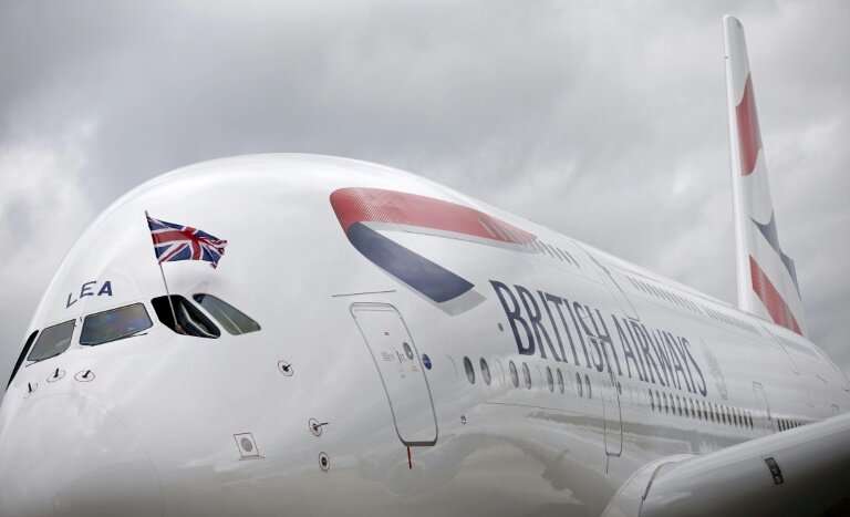 A British Airways A380 superjumbo, which the chief of BA-parent IAG has said were &quot;excellent&quot; aircraft