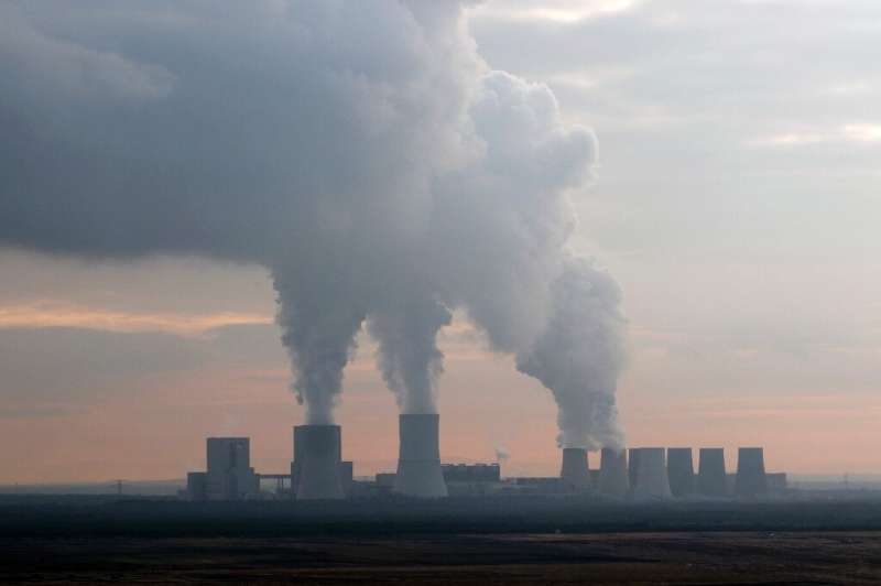 A coal-fired power plant in Germany's east, where protests against the country's plan to shutter its coal sector have been loude