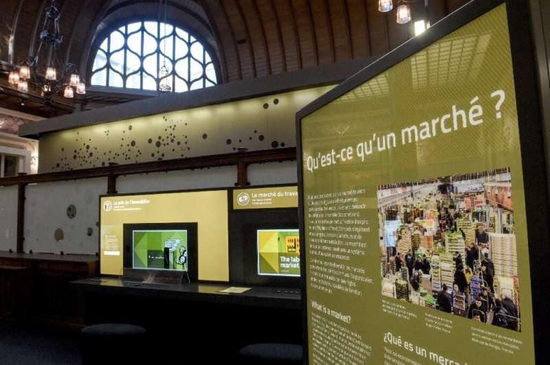 A display on markets at the Citeco musuem, which puts an emphasis on hands-on displays