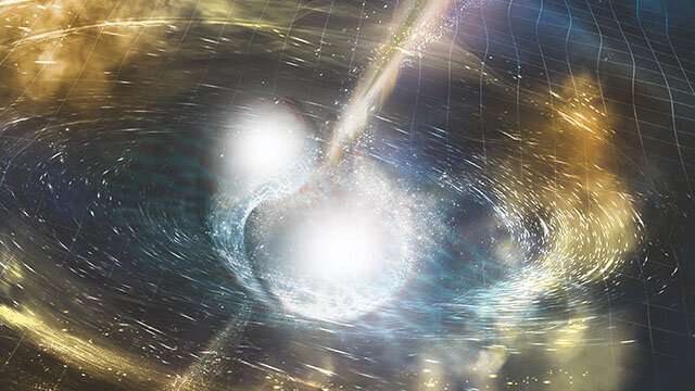 Afterglow sheds light on the nature, origin of neutron star collisions