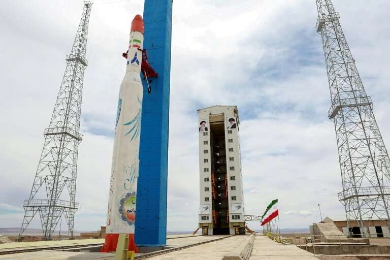 A handout picture released by Iran's Defence Ministry on July 27, 2017 shows a Simorgh (Phoenix) satellite rocket at its launch 