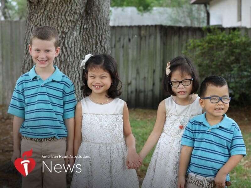 AHA news: family adopts three children with three different heart conditions