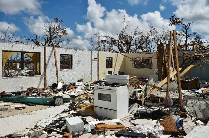 A home destroyed by Hurricane Dorian in Freeport, Grand Bahama