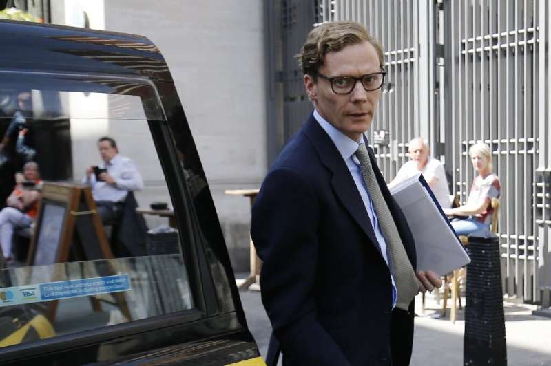 Alexander Nix, seen in a 2018 photo taken in London, was CEO of Cambridge Analytica, a consulting firm that US officials say dec