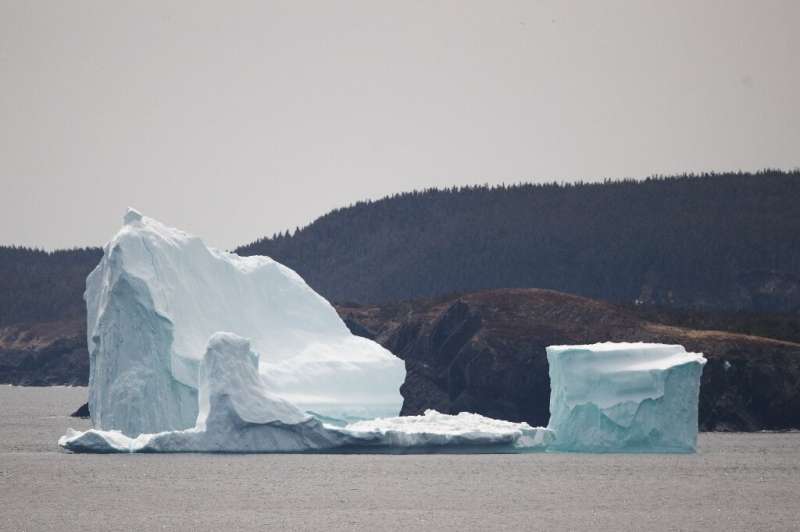 An iceberg floats off Ferryland, Newfoundland in 2017