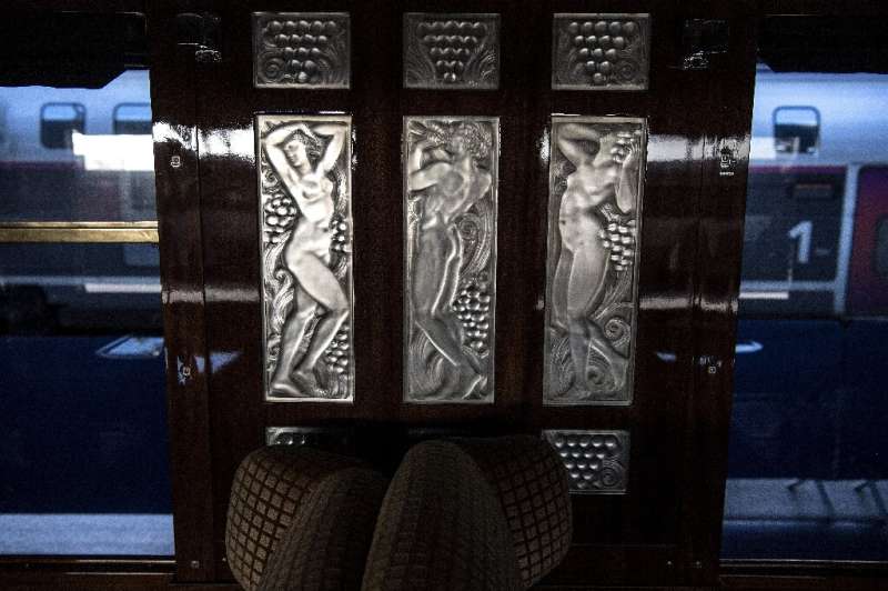 An onboard triptych created by French glass designer Rene Lalique