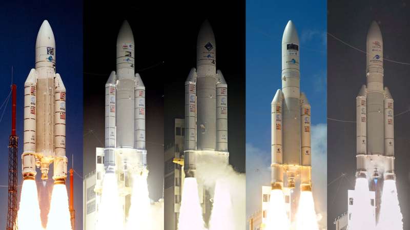 Ariane 5 launches with science missions onboard