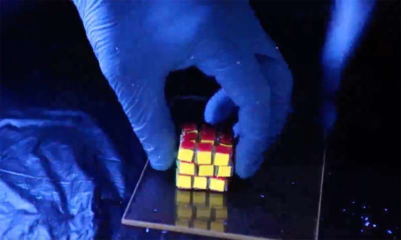 A squishy Rubik’s Cube that chemists built from polymers holds promise for data storage