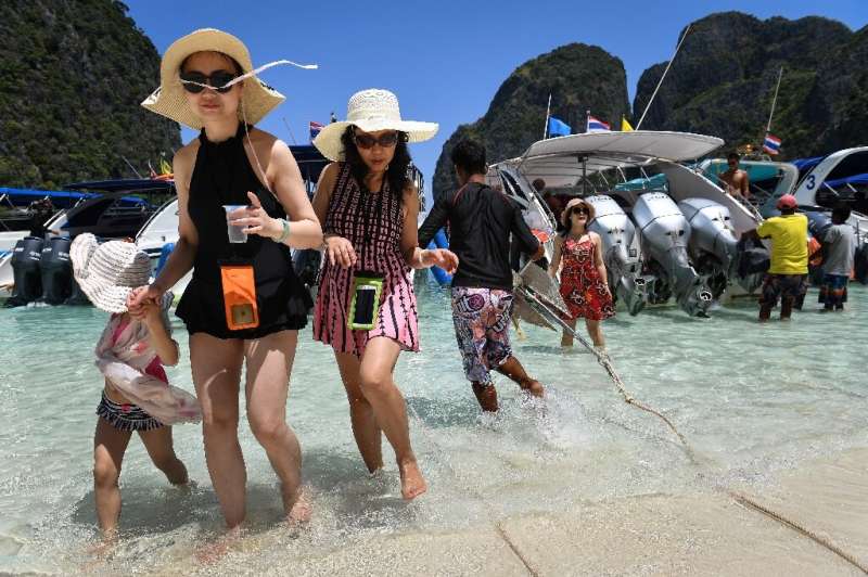 Authorities say before its closure Maya Bay was becoming overwhelmed by tourists