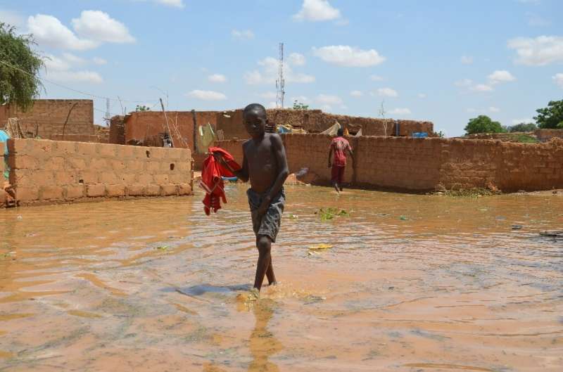 Authorities trigged a 'red alert' as water rose to 6.38 metres (21 feet) in Niamey