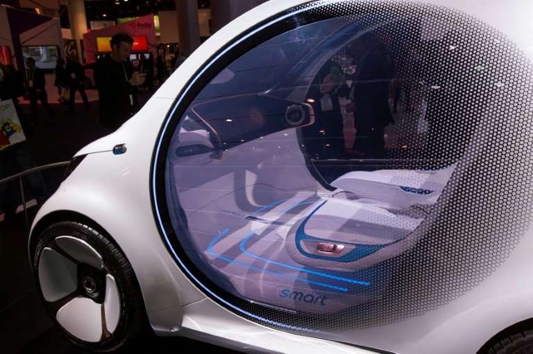 Autonomous vehicles like the Mercedes-Benz Smart Vision EQ concept car are being shown at the Consumer Electronics Show, as a ca