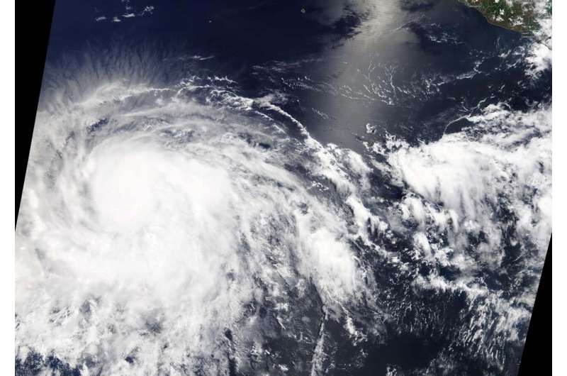 Barbara now a major hurricane on NASA satellite imagery
