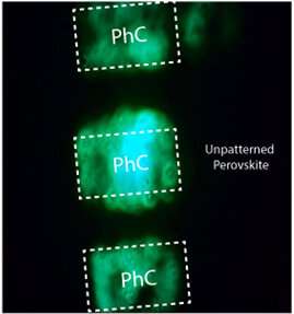 Brightening perovskite LEDs with photonic crystals