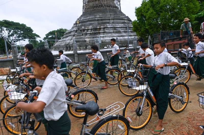 Children aged 13-16 living more than two kilometres from school will be at the front of the queue for donated bikes