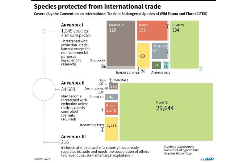 CITES sets out regulations for species protected from international trade