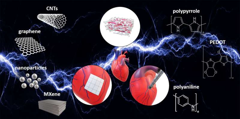 Developing electrically active materials to repair damaged hearts