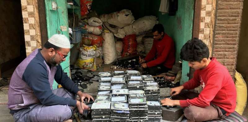 Electronic waste is recycled in appalling conditions in India