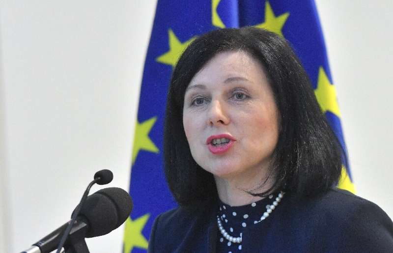 EU Justice and Consumer Affairs Commissioner Vera Jourova says the GDPR is like &quot;a one-year-old baby who has an appetite an