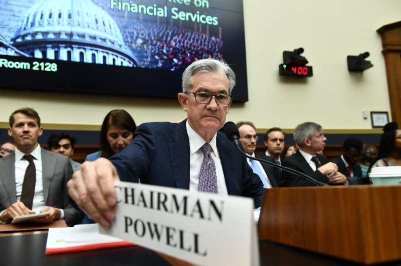 Federal Reserve chaiman Jerome Powell speaks at a congressional hearing on July 10