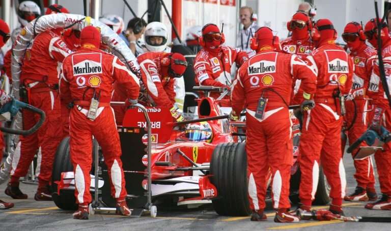 Ferrari and their prominent Marlboro sponsorship in 2006