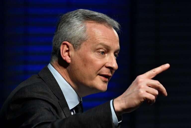 French Economy Minister Bruno Le Maire says about 30 companies will be affected