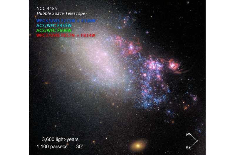 Galaxy Blazes with New Stars Born from Close Encounter