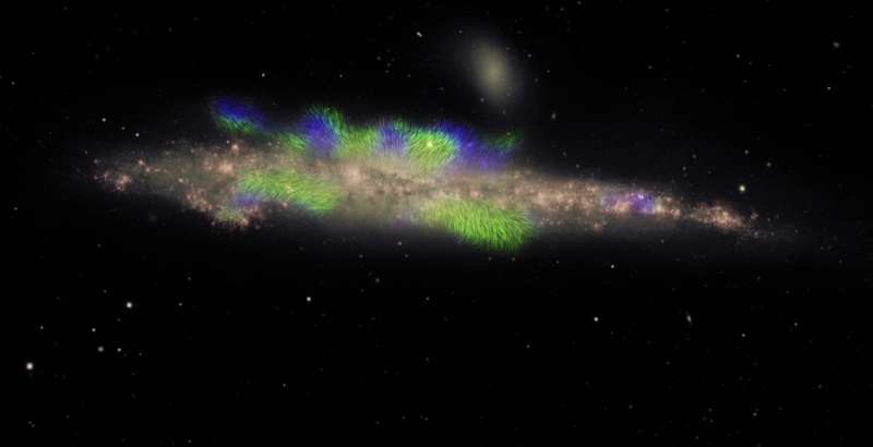 Giant magnetic ropes seen in Whale Galaxy's halo