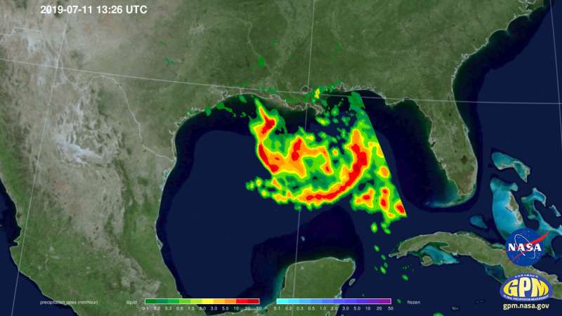 GPM satellite provides a 3D look at Tropical Storm Barry