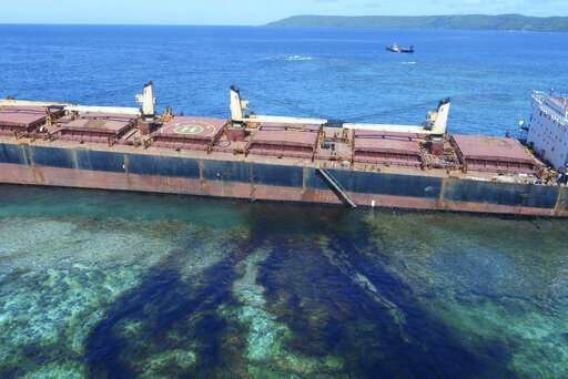 Grounded ship leaks 80 tons of oil near Pacific UNESCO site