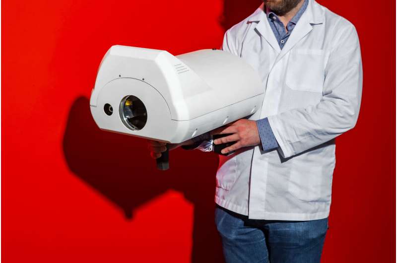 Hand-held scanner for detecting hazardous substances and explosives