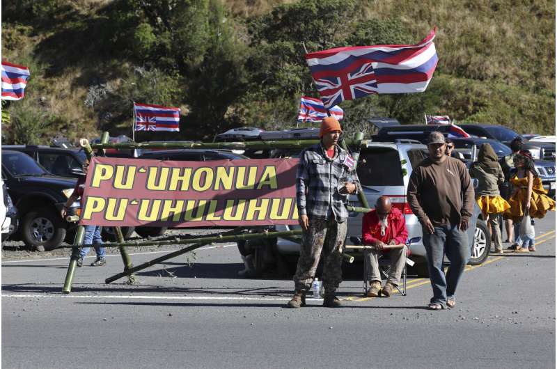 Hawaii activists protesting over start of work on telescope