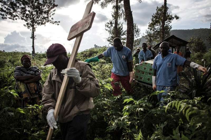 Health workers dig the graves and bury the victims of Ebola in a bid to prevent the disease from spreading