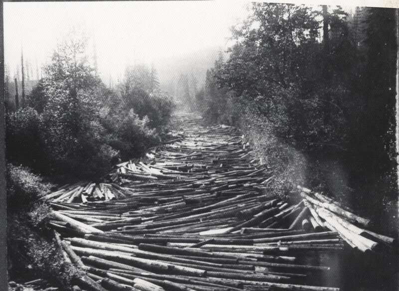 Historic logging site shows first human-caused bedrock erosion along an entire river