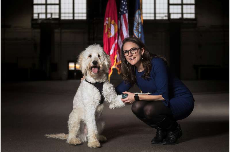 How do we know service dogs help veterans with PTSD?