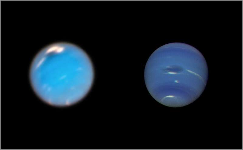 Hubble captures birth of giant storm on Neptune